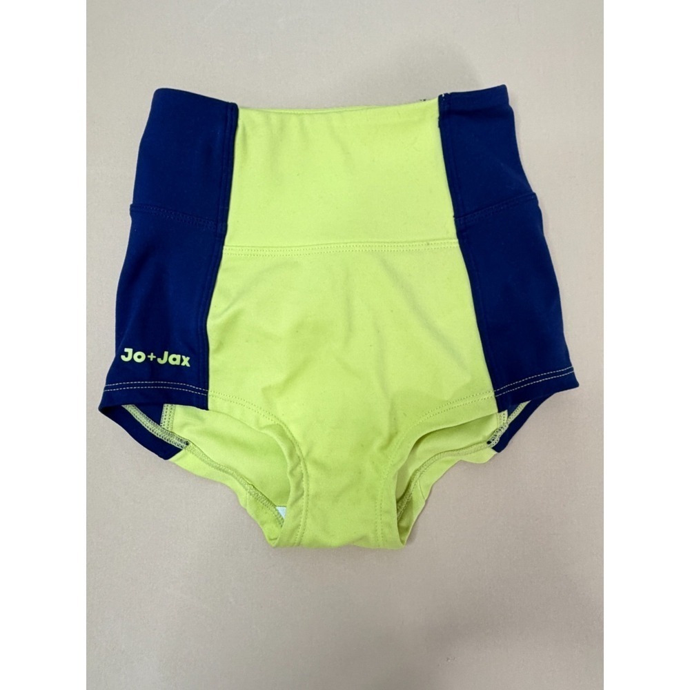 Jo+Jax Model Shorts Youth Small Yellow‎ Blue High Waisted Dance Briefs Like New